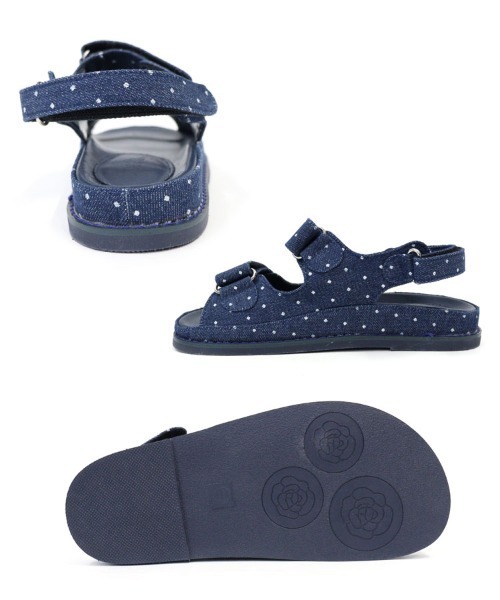 DONOBAN（ドノバン）の「ダブルベルトサンダル（サンダル・レディース・ブラック系その他/ネイビー/ブラック・36/38/40）」の14枚目の写真