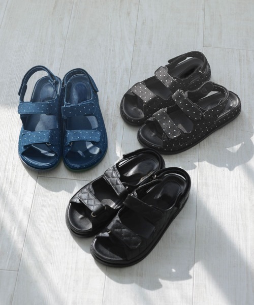 DONOBAN（ドノバン）の「ダブルベルトサンダル（サンダル・レディース・ブラック系その他/ネイビー/ブラック・36/38/40）」の21枚目の写真