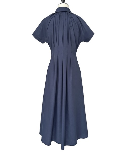 RUIRUE BOUTIQUE(ルイルエブティック)の「洗える | タック & フレア ロング シャツワンピース | レディース おしゃれ きれいめ オフィスカジュアル 通勤服 休日コーデ シャツワンピ ワンピース(シャツワンピース・レディース・ブラック/ブルー/グレイッシュベージュ・L/LL/S/M)」の18枚目の写真