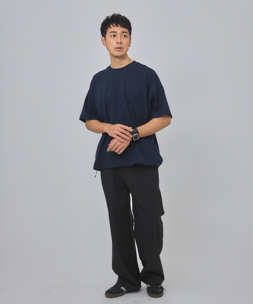 EDIFICE（エディフィス）の「ETS.MATERIAUX(マテリオ) GOKUZYUKU COTTON ショートスリーブ Tシャツ（Tシャツ/カットソー・メンズ・ベージュ/ネイビー/ホワイト/ブラック/グレー・1/2/3）」の6枚目の写真