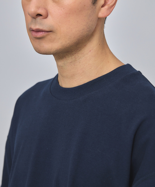 EDIFICE（エディフィス）の「ETS.MATERIAUX(マテリオ) GOKUZYUKU COTTON ショートスリーブ Tシャツ（Tシャツ/カットソー・メンズ・ベージュ/ネイビー/ホワイト/ブラック/グレー・1/2/3）」の12枚目の写真