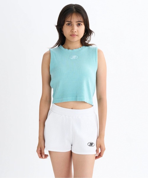 DC SHOES(ディーシーシューズ)の「25 WS TELECO CROPPED/DCショート丈タンクトップ(Tシャツ/カットソー・レディース・ブラック/その他/グレー/ブラック×ピンク/ミント/ホワイト・SMALL/MEDIUM/LARGE)」の5枚目の写真