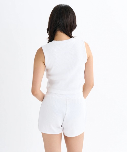 DC SHOES(ディーシーシューズ)の「25 WS TELECO CROPPED/DCショート丈タンクトップ(Tシャツ/カットソー・レディース・ブラック/その他/グレー/ブラック×ピンク/ミント/ホワイト・SMALL/MEDIUM/LARGE)」の7枚目の写真
