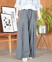Ruwan yu（ルワンユー）の「タックワイドパンツ【大きいサイズ対応】（スラックス）」