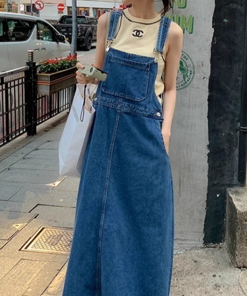 FAVORITO(ファヴォリート)の「デニムサロペット(ワンピース・レディース・ブルー・M/L/XL)」の20枚目の写真