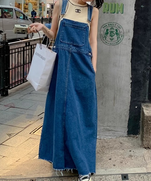 FAVORITO(ファヴォリート)の「デニムサロペット(ワンピース・レディース・ブルー・M/L/XL)」の19枚目の写真