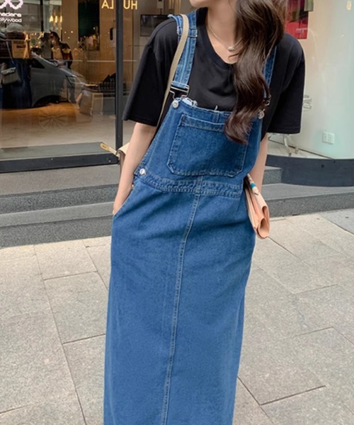 FAVORITO(ファヴォリート)の「デニムサロペット(ワンピース・レディース・ブルー・M/L/XL)」の15枚目の写真