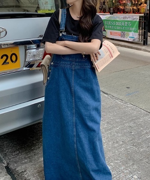 FAVORITO(ファヴォリート)の「デニムサロペット(ワンピース・レディース・ブルー・M/L/XL)」の14枚目の写真