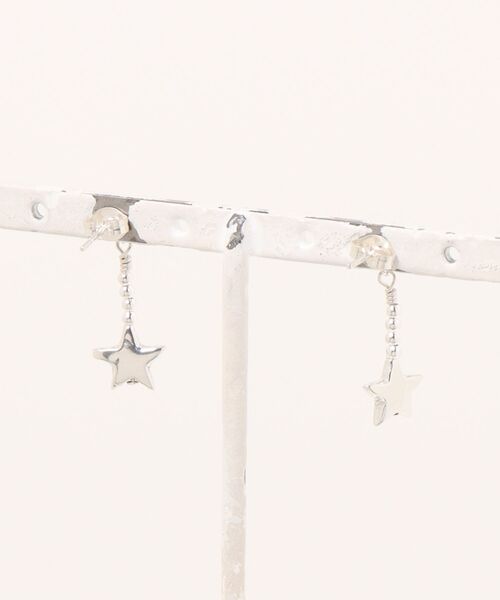 Harpo(アルポ)の「【HARPO】シルバー ロングピアス スター 星 銀製 ピアス(ピアス(両耳用)・レディース・シルバー・FREE)」の2枚目の写真