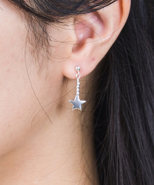 Harpo(アルポ)の「【HARPO】シルバー ロングピアス スター 星 銀製 ピアス(ピアス(両耳用)・レディース・シルバー・FREE)」の6枚目の写真