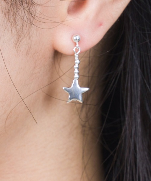 Harpo(アルポ)の「【HARPO】シルバー ロングピアス スター 星 銀製 ピアス(ピアス(両耳用)・レディース・シルバー・FREE)」の7枚目の写真