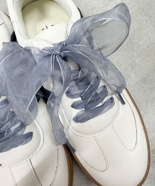 WEGO（ウィゴー）の「WEGO/オーガンジーシューレース（シューズアクセサリー・レディース・ピンク/グレー/ブラック/ホワイト・FREE）」の4枚目の写真