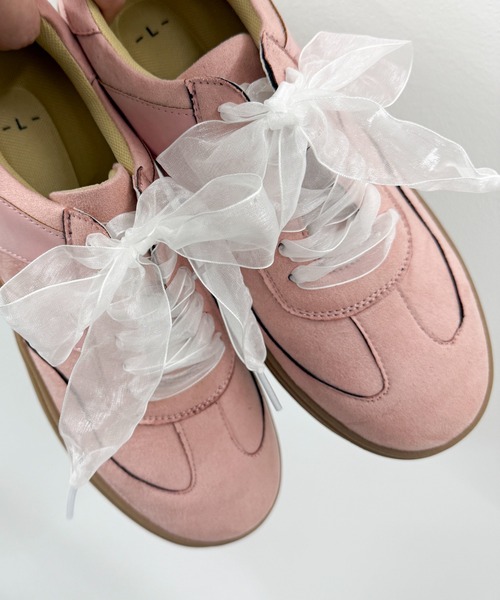 WEGO（ウィゴー）の「WEGO/オーガンジーシューレース（シューズアクセサリー・レディース・ピンク/グレー/ブラック/ホワイト・FREE）」の5枚目の写真