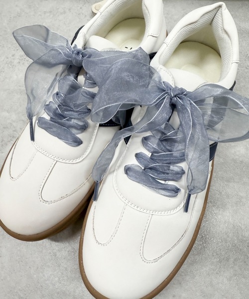 WEGO（ウィゴー）の「WEGO/オーガンジーシューレース（シューズアクセサリー・レディース・ピンク/グレー/ブラック/ホワイト・FREE）」の8枚目の写真