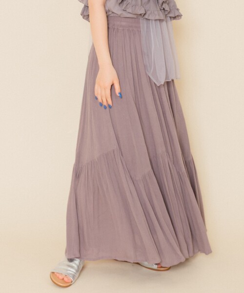 PHOTOCOPEU silk100%楊柳スカート PHOTOCOPEU silk100%楊柳スカート