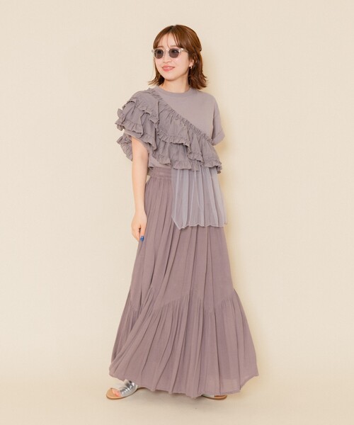 PHOTOCOPEU silk100%楊柳スカート PHOTOCOPEU silk100%楊柳スカート