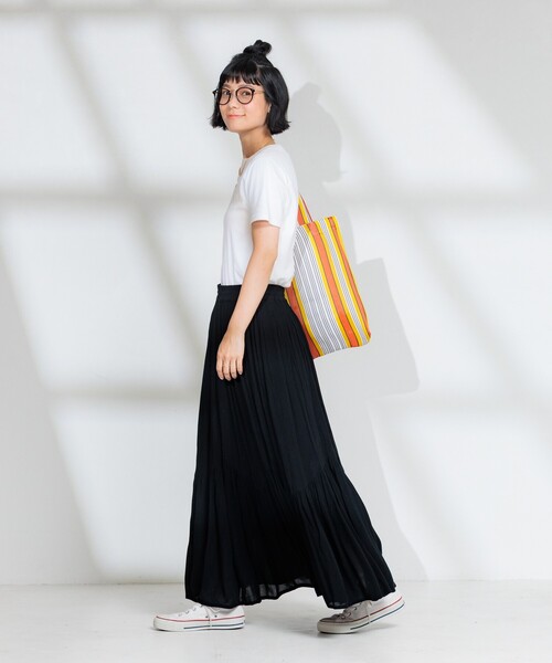 FREAK'S STORE(フリークスストア)の「インド レーヨン楊柳 ボリュームティアードスカート(スカート・レディース・オフホワイト/グレー/ブラック・フリ-)」の15枚目の写真