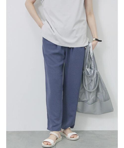 Samansa Mos2 blue(サマンサモスモスブルー)の「【接触冷感】マルチスタイルイージーパンツ(その他パンツ・レディース・グリーン/ブラック/ライトベージュ/グレー/モカ/イエロー/ネイビー・S/L/M/SS)」の7枚目の写真