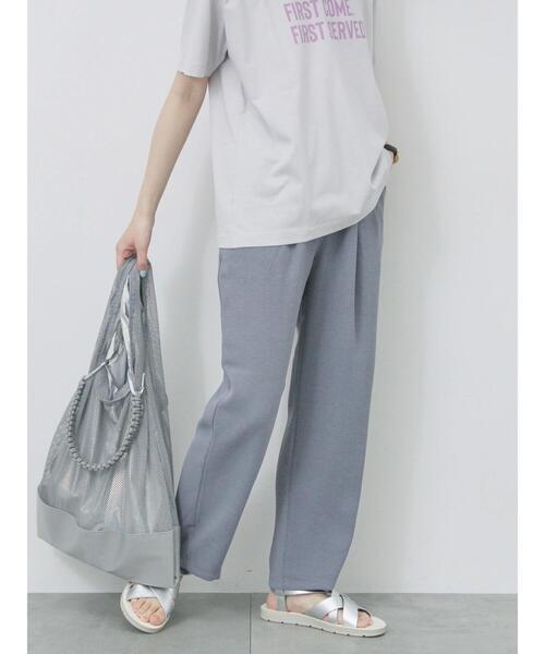 Samansa Mos2 blue(サマンサモスモスブルー)の「【接触冷感】マルチスタイルイージーパンツ(その他パンツ・レディース・グリーン/ブラック/ライトベージュ/グレー/モカ/イエロー/ネイビー・S/L/M/SS)」の3枚目の写真