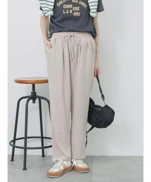 Samansa Mos2 blue(サマンサモスモスブルー)の「【接触冷感】マルチスタイルイージーパンツ(その他パンツ・レディース・グリーン/ブラック/ライトベージュ/グレー/モカ/イエロー/ネイビー・S/L/M/SS)」の5枚目の写真