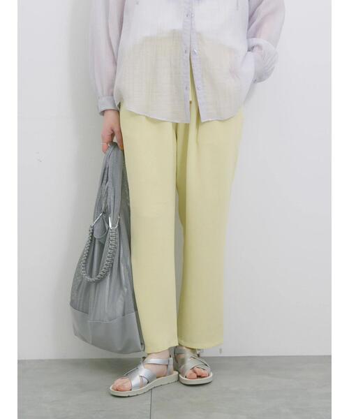 Samansa Mos2 blue(サマンサモスモスブルー)の「【接触冷感】マルチスタイルイージーパンツ(その他パンツ・レディース・グリーン/ブラック/ライトベージュ/グレー/モカ/イエロー/ネイビー・S/L/M/SS)」の1枚目の写真