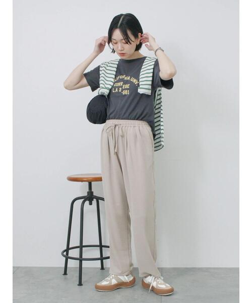 Samansa Mos2 blue(サマンサモスモスブルー)の「【接触冷感】マルチスタイルイージーパンツ(その他パンツ・レディース・グリーン/ブラック/ライトベージュ/グレー/モカ/イエロー/ネイビー・S/L/M/SS)」の11枚目の写真