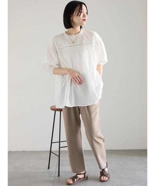 Samansa Mos2 blue(サマンサモスモスブルー)の「【接触冷感】マルチスタイルイージーパンツ(その他パンツ・レディース・グリーン/ブラック/ライトベージュ/グレー/モカ/イエロー/ネイビー・S/L/M/SS)」の17枚目の写真