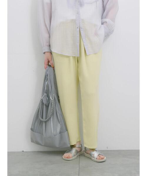 Samansa Mos2 blue(サマンサモスモスブルー)の「【接触冷感】マルチスタイルイージーパンツ(その他パンツ・レディース・グリーン/ブラック/ライトベージュ/グレー/モカ/イエロー/ネイビー・S/L/M/SS)」の19枚目の写真