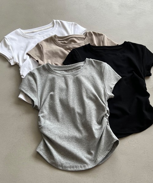 セール】サイドシャーリングTシャツ（Tシャツ/カットソー）｜PIN