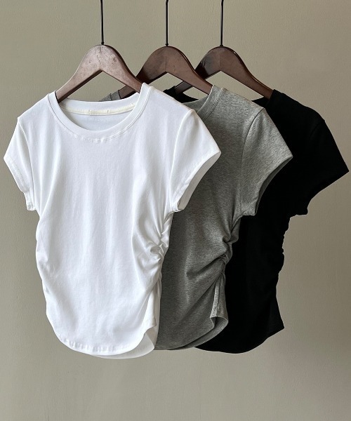 セール】サイドシャーリングTシャツ（Tシャツ/カットソー）｜PIN
