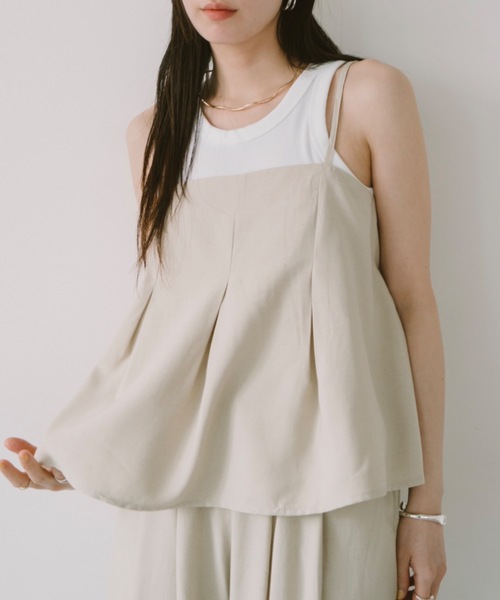 DRWCYS（ドロシーズ）の「キャミビスチェパンツセット（Tシャツ/カットソー・レディース・ベージュ/ブラック・FREE）」の13枚目の写真