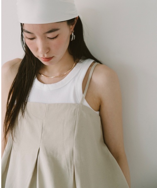DRWCYS（ドロシーズ）の「キャミビスチェパンツセット（Tシャツ/カットソー・レディース・ベージュ/ブラック・FREE）」の15枚目の写真