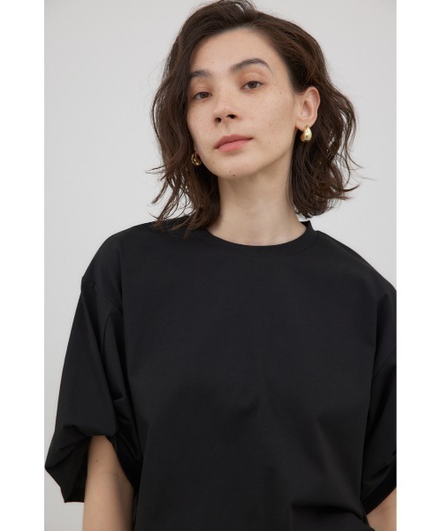 crie conforto(クリーコンフォルト)の「スリーブツイストプルオーバー(Tシャツ/カットソー・レディース・ライム/ブラック/アイボリー・FREE)」の5枚目の写真