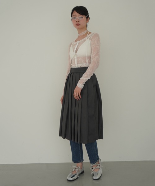 セール】チョーカー付きレーストップス（Tシャツ/カットソー