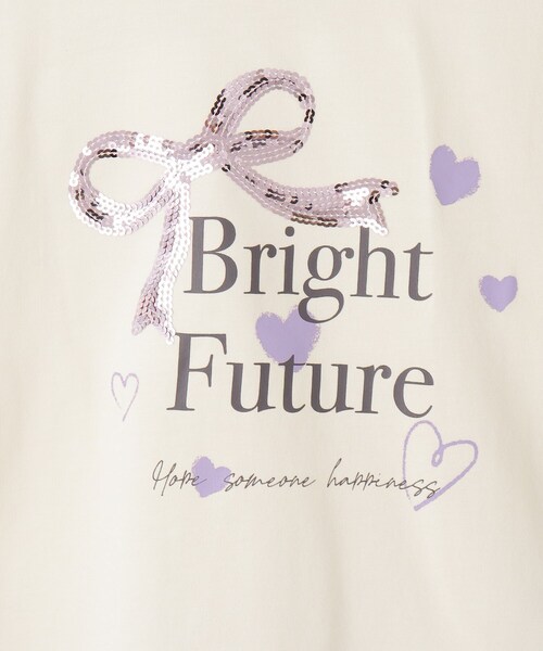 SHOO・LA・RUE（シューラルー）の「【100-150cm/ひんやり】スパンコールモチーフTシャツ（Tシャツ/カットソー・キッズ・ブラック/サックスブルー/オフホワイト/パープル・11/12/13/14/15 /10）」の13枚目の写真
