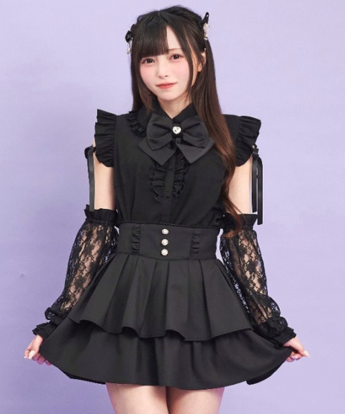 美品　地雷系　Secret Honey レースフラップブラウス シークレットハニー Secret Honey レースフラップブラウス