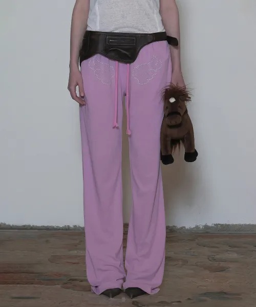 SCULPTOR(スカルプター)の「Wing Linen Like Sweatpants(その他パンツ・レディース・ピンク/ホワイト/ミント・LARGE/MEDIUM/SMALL/X-SMALL)」の1枚目の写真