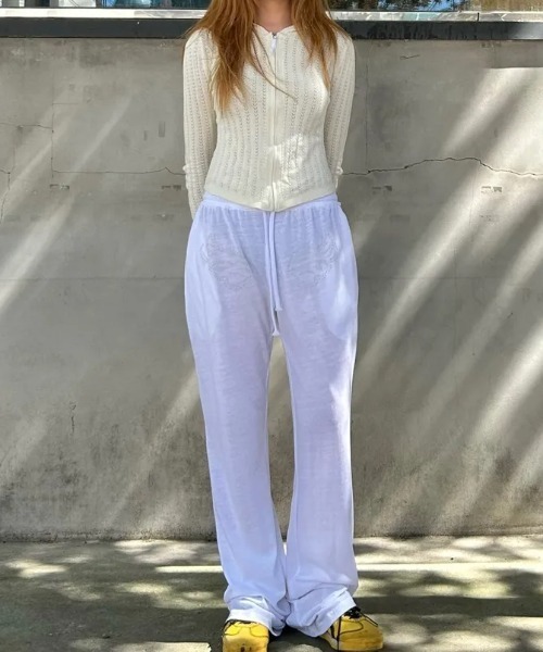 SCULPTOR(スカルプター)の「Wing Linen Like Sweatpants(その他パンツ・レディース・ピンク/ホワイト/ミント・LARGE/MEDIUM/SMALL/X-SMALL)」の4枚目の写真