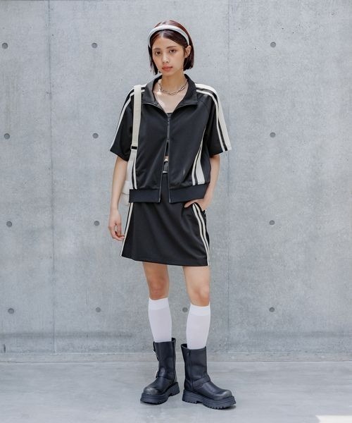 PAGEBOY（ページボーイ）の「Ｓ／Ｕライントラックジャケット（ノーカラージャケット・レディース・ネイビー/ブラック・FREE）」の3枚目の写真