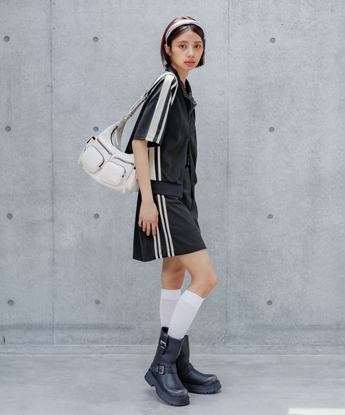 PAGEBOY（ページボーイ）の「Ｓ／Ｕライントラックジャケット（ノーカラージャケット・レディース・ネイビー/ブラック・FREE）」の5枚目の写真