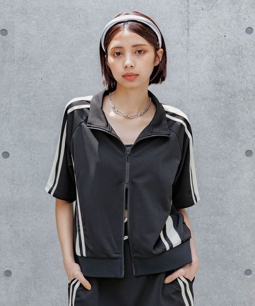 PAGEBOY（ページボーイ）の「Ｓ／Ｕライントラックジャケット（ノーカラージャケット・レディース・ネイビー/ブラック・FREE）」の7枚目の写真