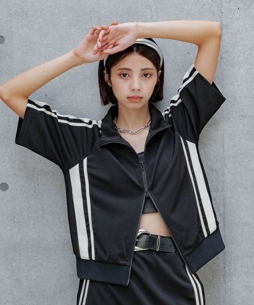 PAGEBOY（ページボーイ）の「Ｓ／Ｕライントラックジャケット（ノーカラージャケット・レディース・ネイビー/ブラック・FREE）」の8枚目の写真