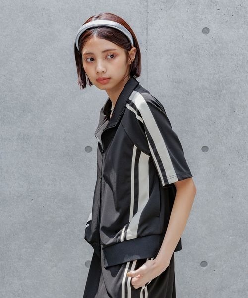 PAGEBOY（ページボーイ）の「Ｓ／Ｕライントラックジャケット（ノーカラージャケット・レディース・ネイビー/ブラック・FREE）」の10枚目の写真