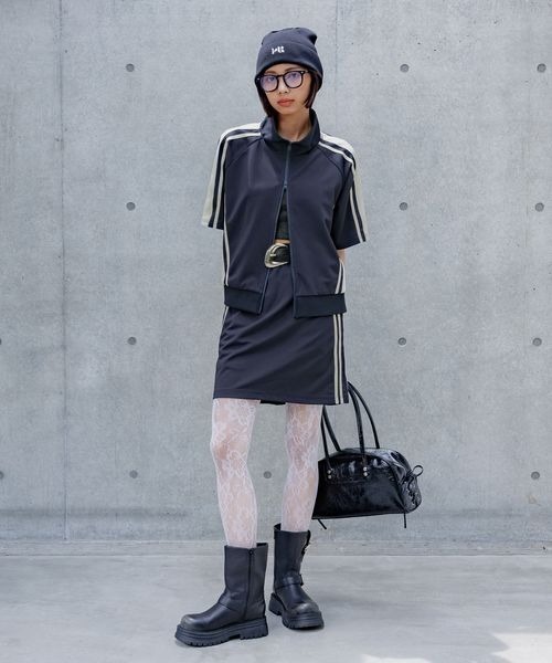 PAGEBOY（ページボーイ）の「Ｓ／Ｕライントラックジャケット（ノーカラージャケット・レディース・ネイビー/ブラック・FREE）」の12枚目の写真