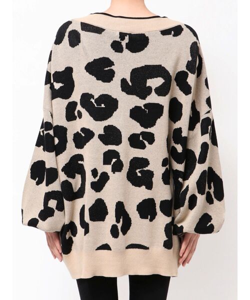 GYDA(ジェイダ)の「ラメGレオパードハイゲージニットカーディガン(カーディガン/ボレロ・レディース・ベージュ/オフホワイト/グレー/ブラック・FREE)」の8枚目の写真