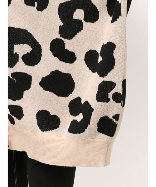 GYDA(ジェイダ)の「ラメGレオパードハイゲージニットカーディガン(カーディガン/ボレロ・レディース・ベージュ/オフホワイト/グレー/ブラック・FREE)」の11枚目の写真