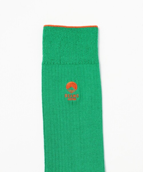 BEAMS JAPAN(ビームス ジャパン)の「【別注】TANAKA SOKKEN / BEAMS JAPAN ロゴ刺繍ソックス(ソックス/靴下・レディース・グリーン/ブルー/オレンジ・22cm-24cm/25cm-27cm)」の6枚目の写真