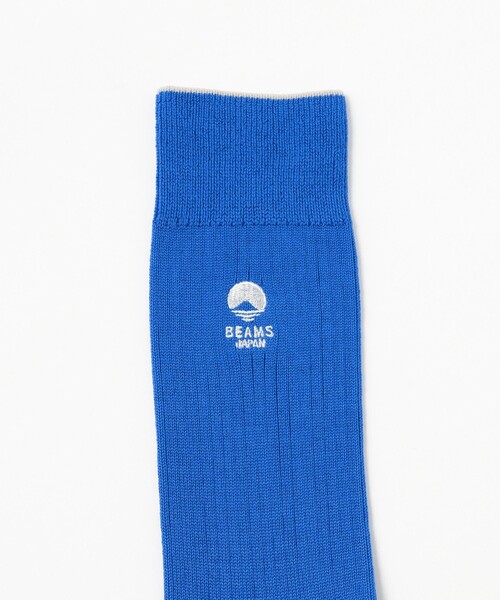 BEAMS JAPAN(ビームス ジャパン)の「【別注】TANAKA SOKKEN / BEAMS JAPAN ロゴ刺繍ソックス(ソックス/靴下・レディース・グリーン/ブルー/オレンジ・22cm-24cm/25cm-27cm)」の7枚目の写真