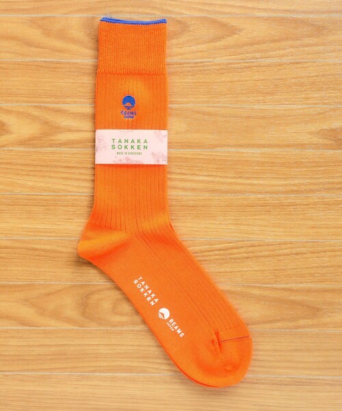 BEAMS JAPAN(ビームス ジャパン)の「【別注】TANAKA SOKKEN / BEAMS JAPAN ロゴ刺繍ソックス(ソックス/靴下・レディース・グリーン/ブルー/オレンジ・22cm-24cm/25cm-27cm)」の8枚目の写真