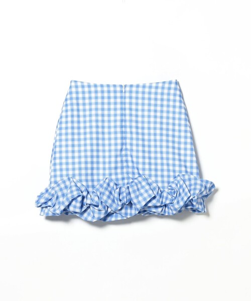 Ray BEAMS（レイビームス）の「sister jane / Lavender Gingham Mini Skirt（スカート・レディース・サックスブルー・SMALL）」の4枚目の写真
